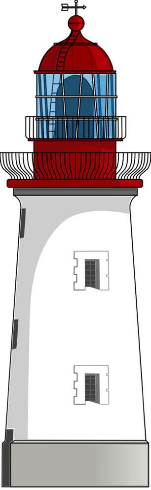 The Robben Island lighthouse was built in 1864 on Minto Hill on the site of the first navigational bonfire south of the Equator. It is the only lighthouse in South Africa that flashes and does not rotate. The lighthouse is 18 metres high and was electrified in 1938. The light can be seen from 25 kilometres away.